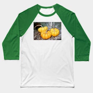 Three Mini Pumpkins Baseball T-Shirt